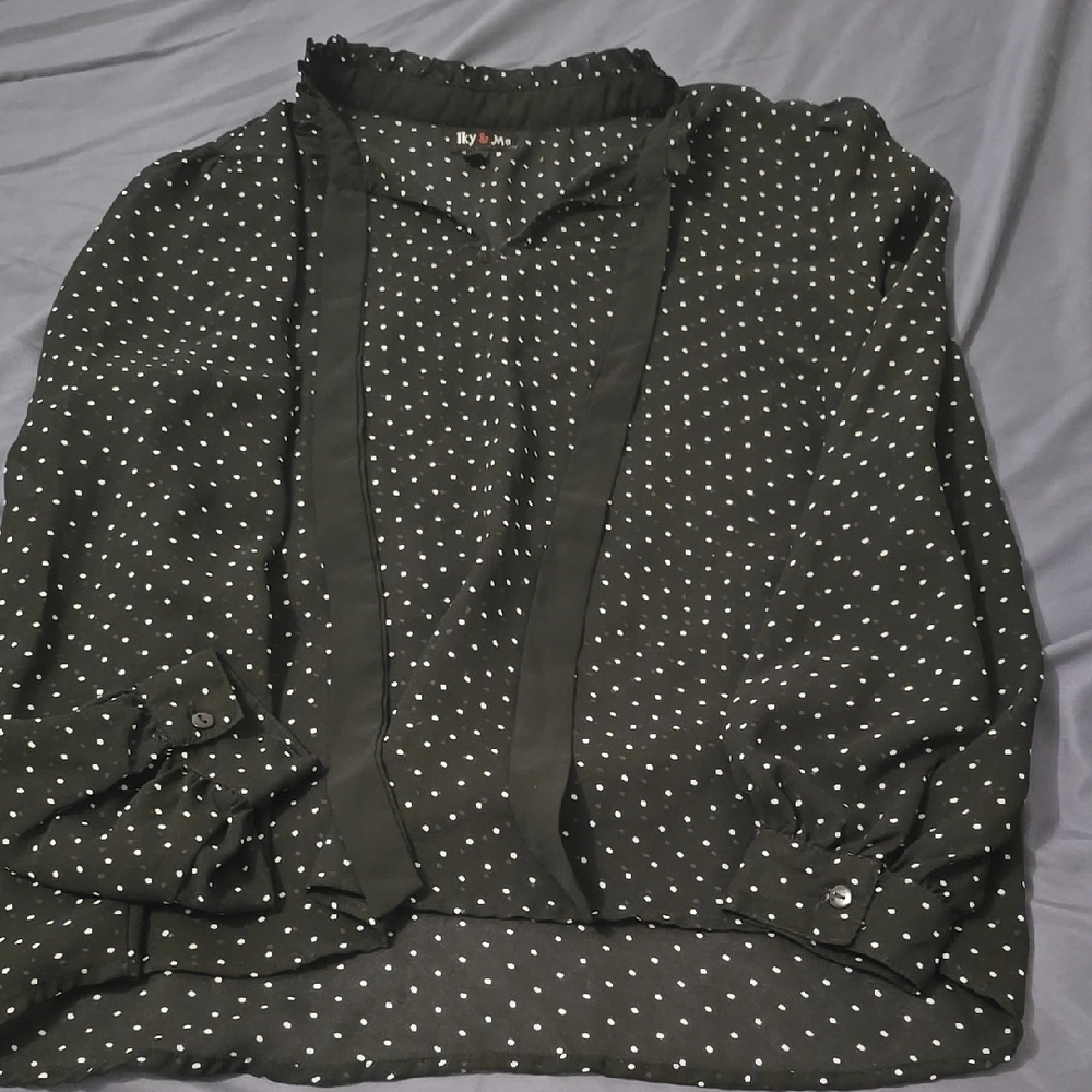 Black Polka Dot Blouse